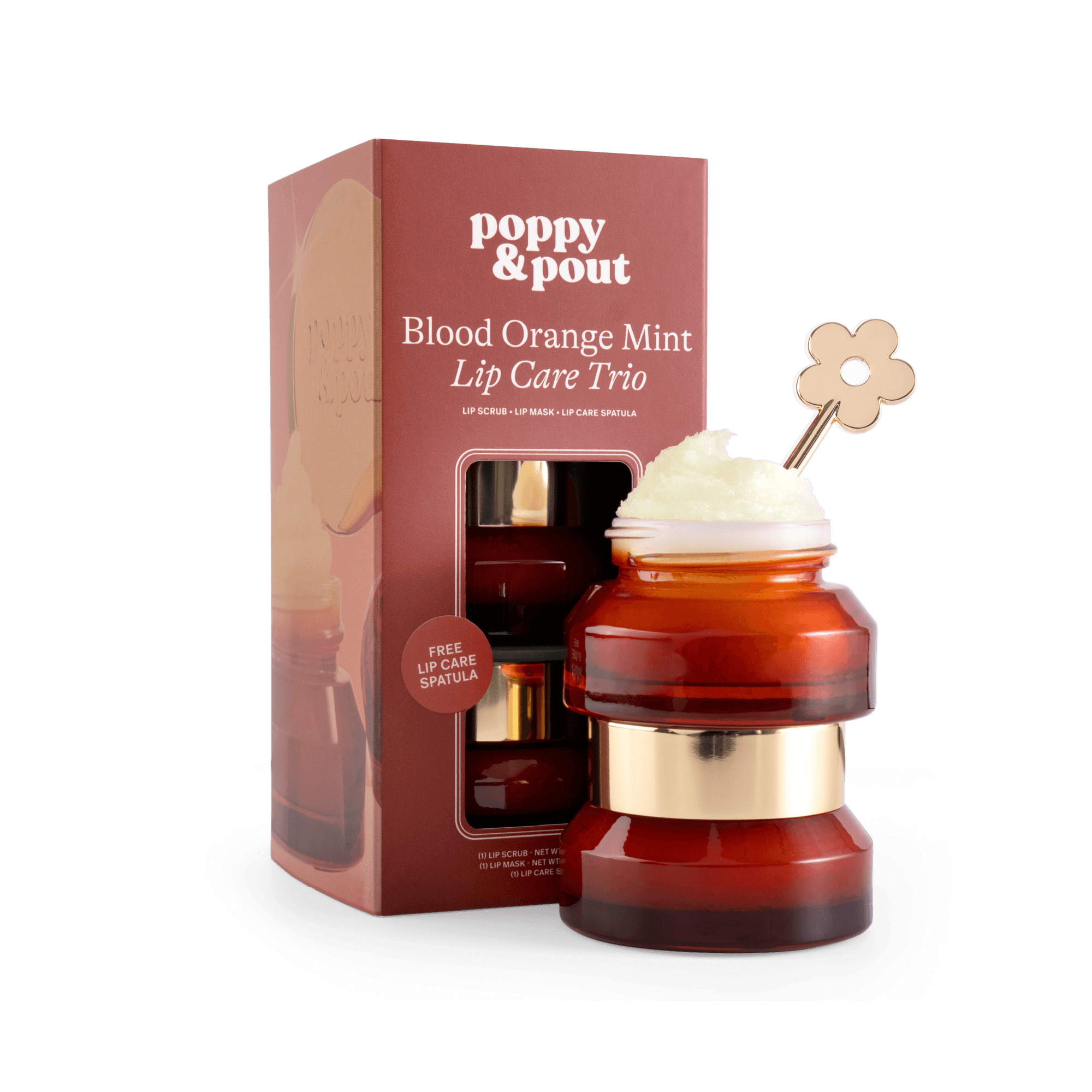 Blood Orange Mint Lip Care Trio | Poppy & Pout Natural Lip Care