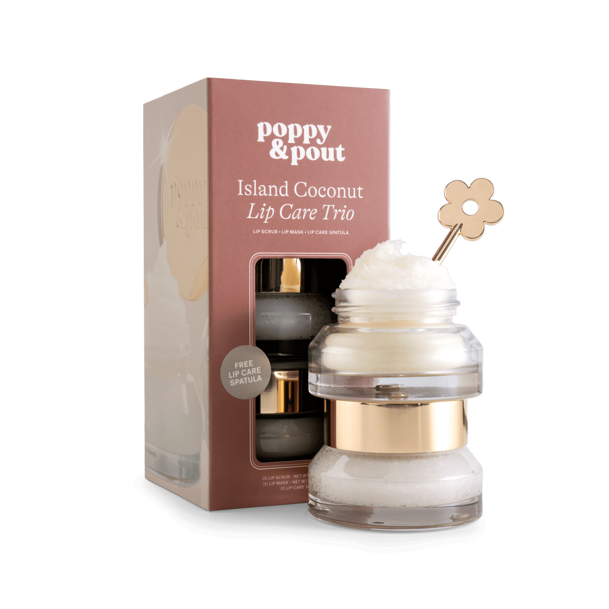 Island Coconut Lip Care Trio | Poppy & Pout Natural Lip Care