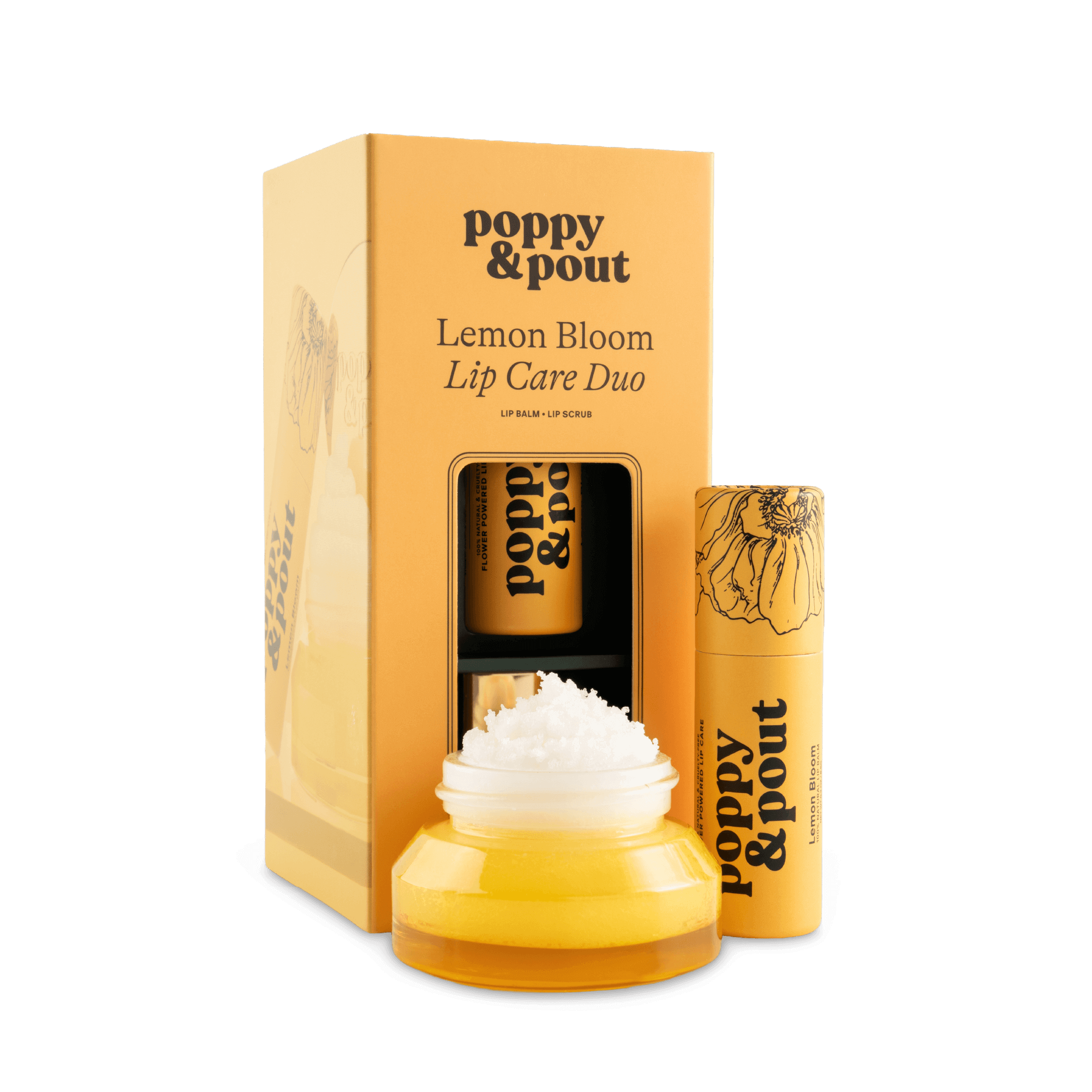 Lemon Bloom Lip Care Duo | Poppy & Pout Natural Lip Care Lemon Bloom Lip Care Duo | Poppy & Pout Natural Lip Care