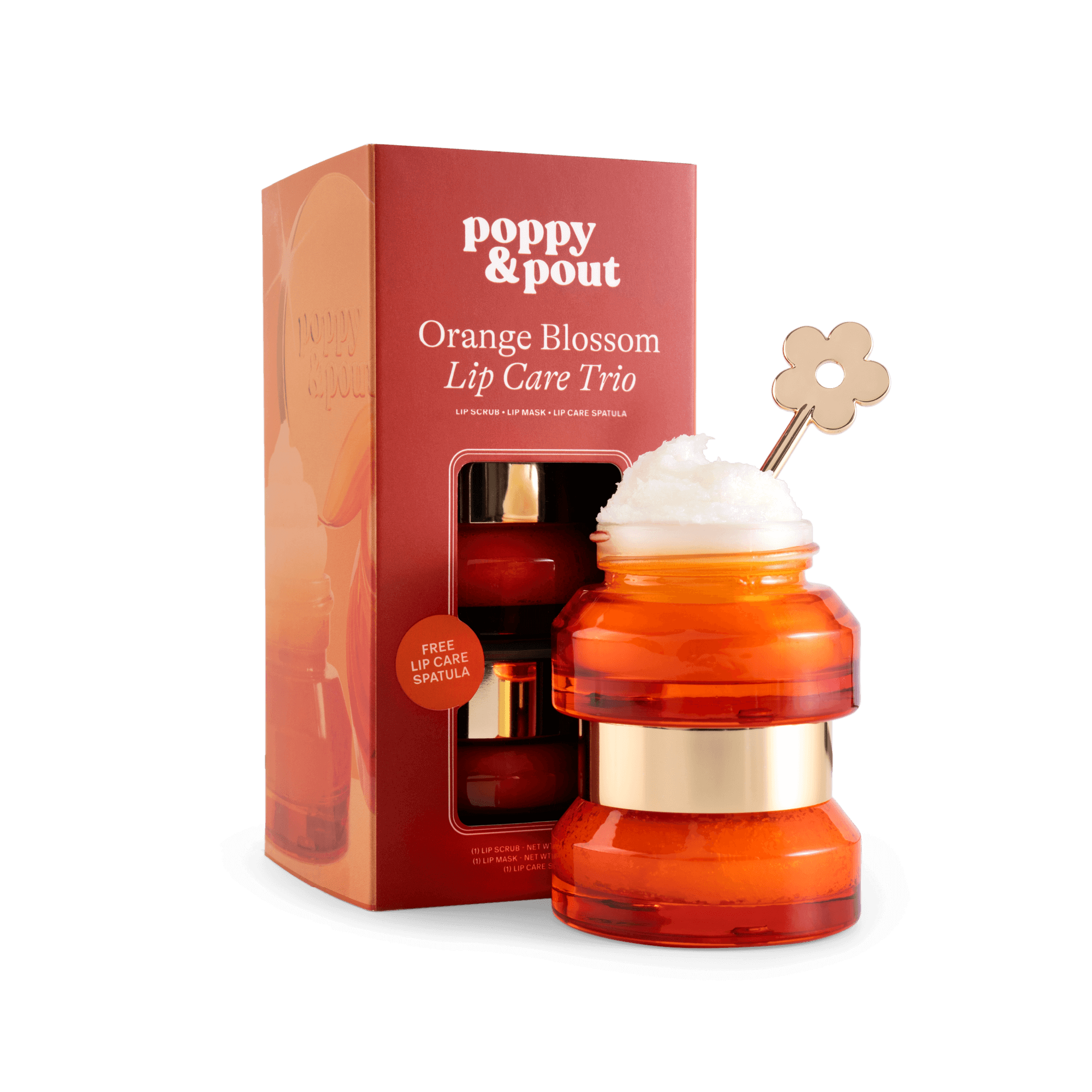Orange Blossom Lip Care Trio | Poppy & Pout Natural Lip Care