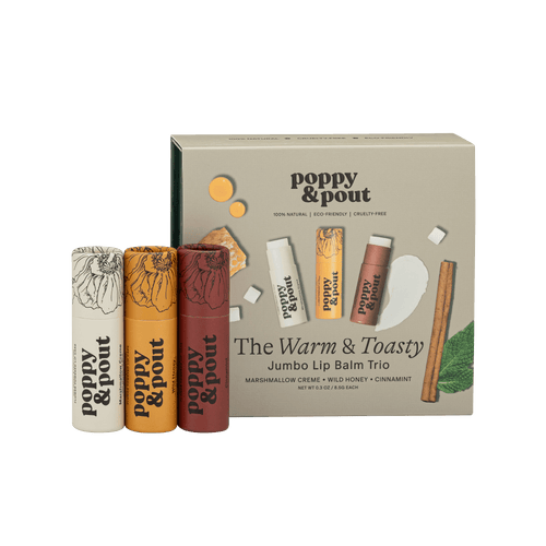 Poppy & Pout Jumbo Lip Balm Trio