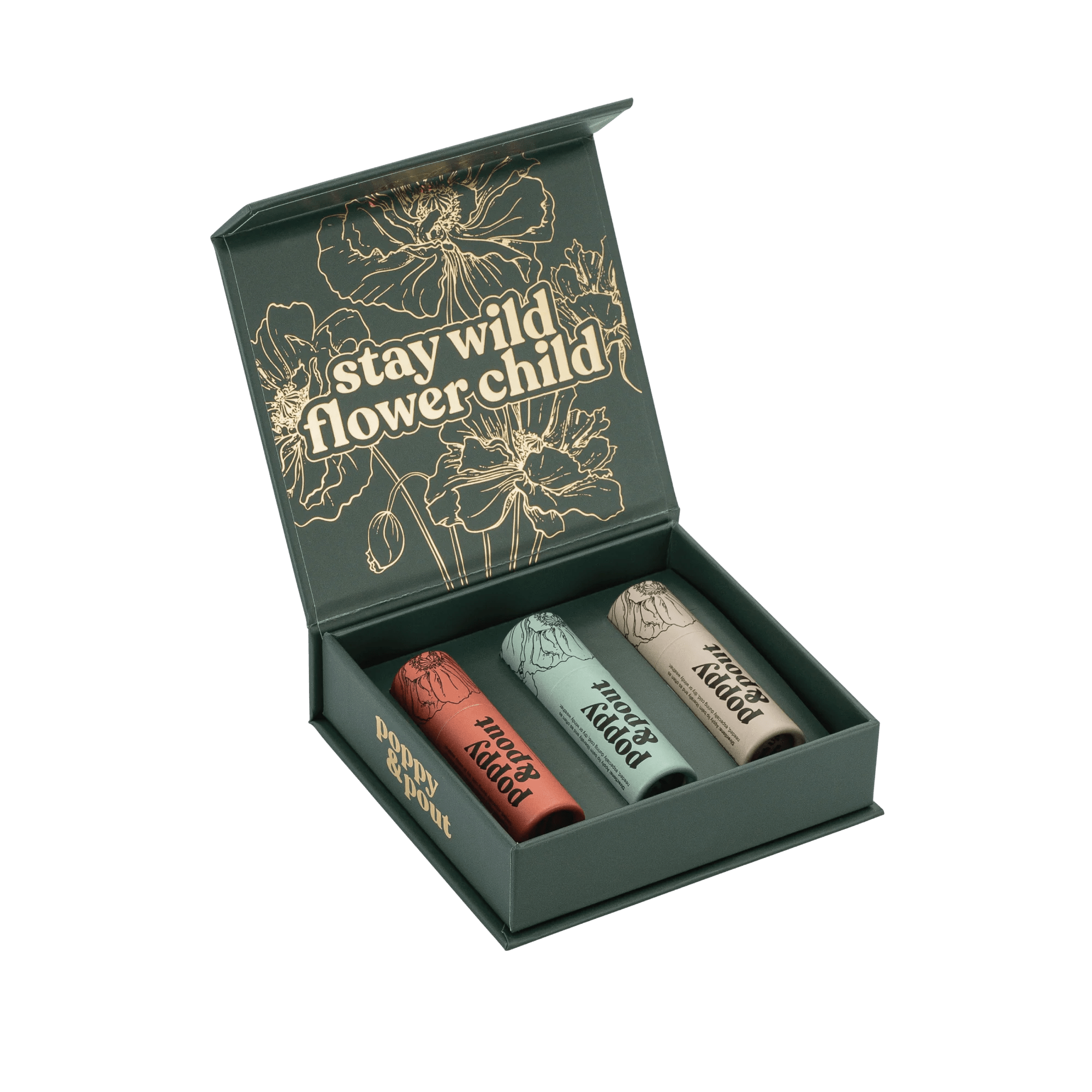 Gift Box, Lip Balm 3-Pack - Poppy & Pout
