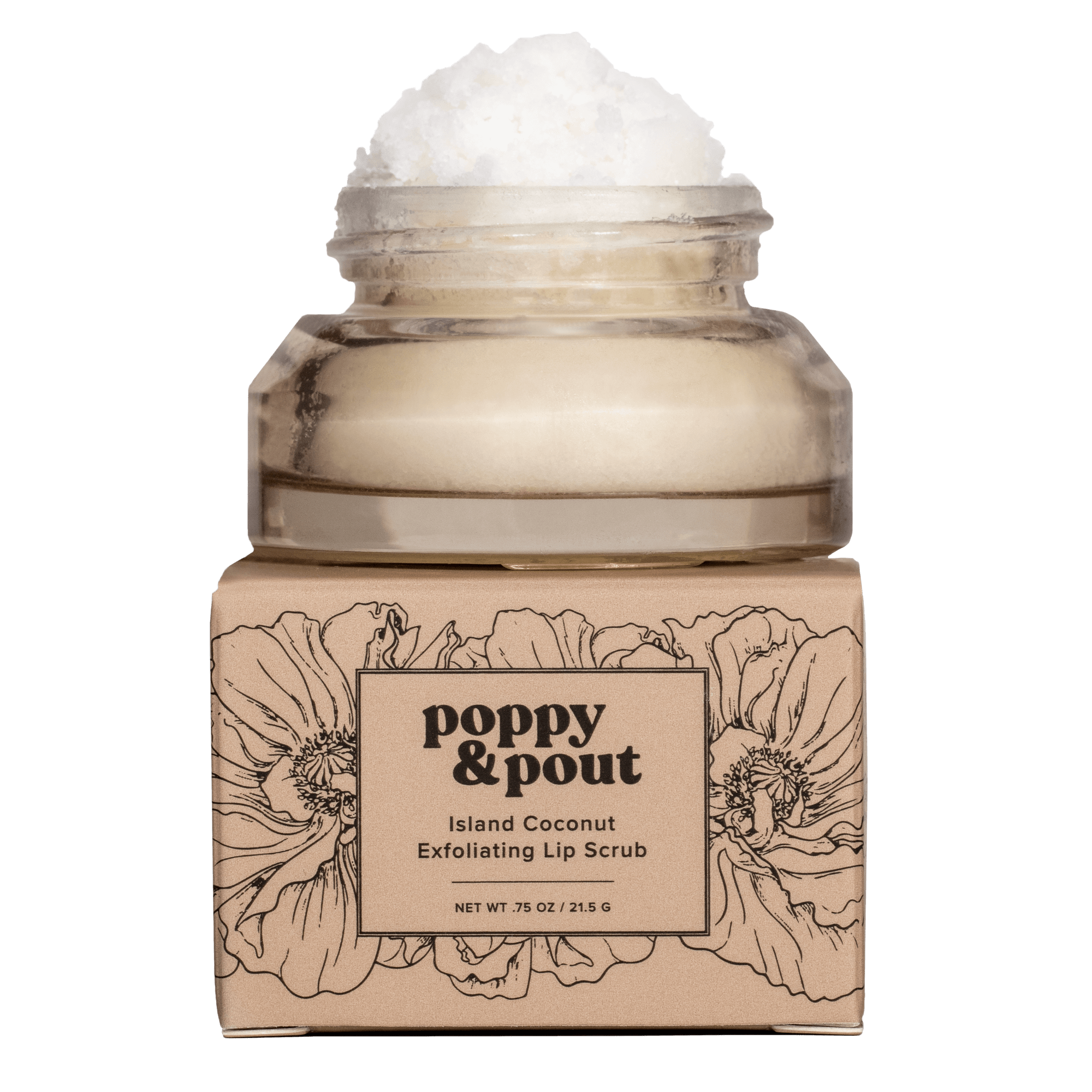 Island Coconut Lip Scrub, Original - Poppy & Pout