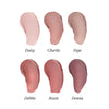 Swatches of Daisy, Charlie, Faye, Debbie, Roxie, and Donna lip tints, 3 of 4