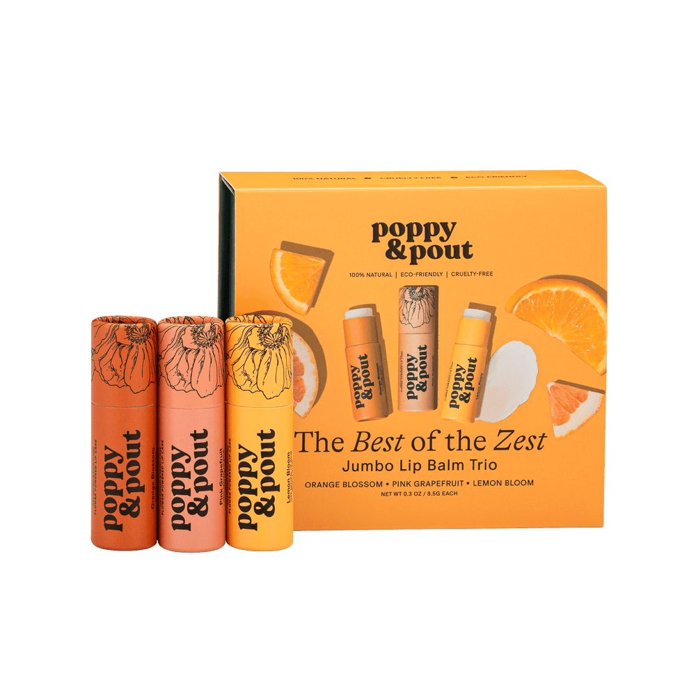 Best of the Zest 3 pack lip balm trio- Lip Gift Sets - Poppy & Pout