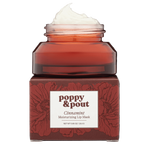 Cinnamint lip mask in red glass jar on box, 1 of 4