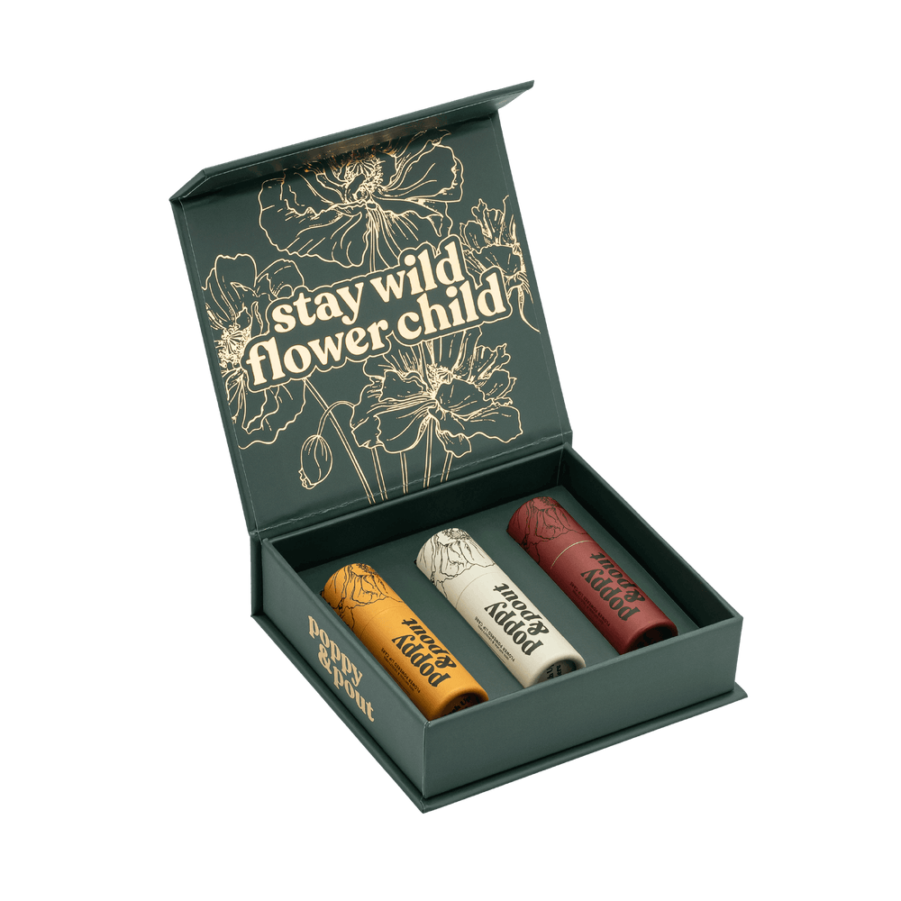 Gift Set, Lip Balm Trio, Warm & Toasty