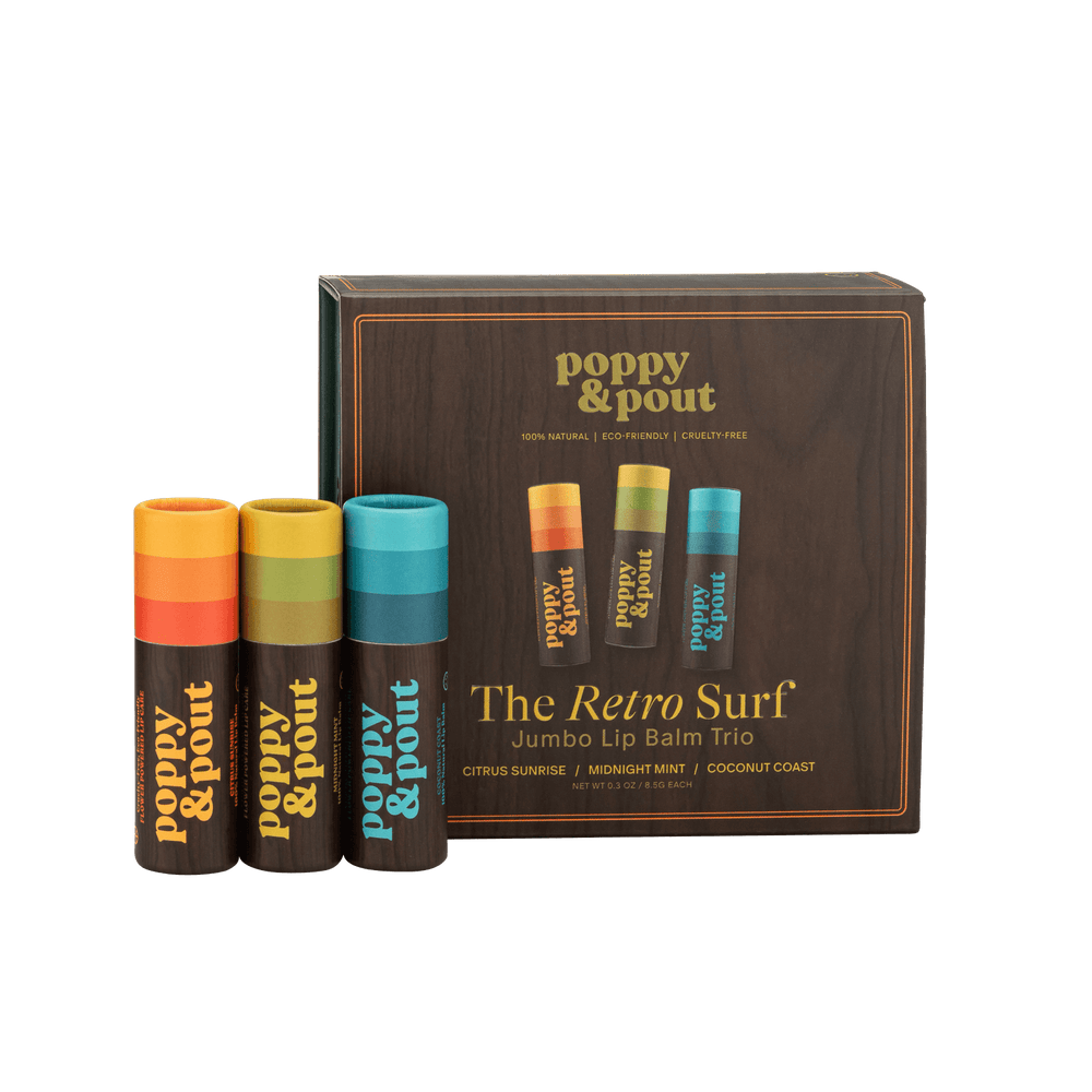 Retro Lip Balm Gift Set - Poppy & Pout