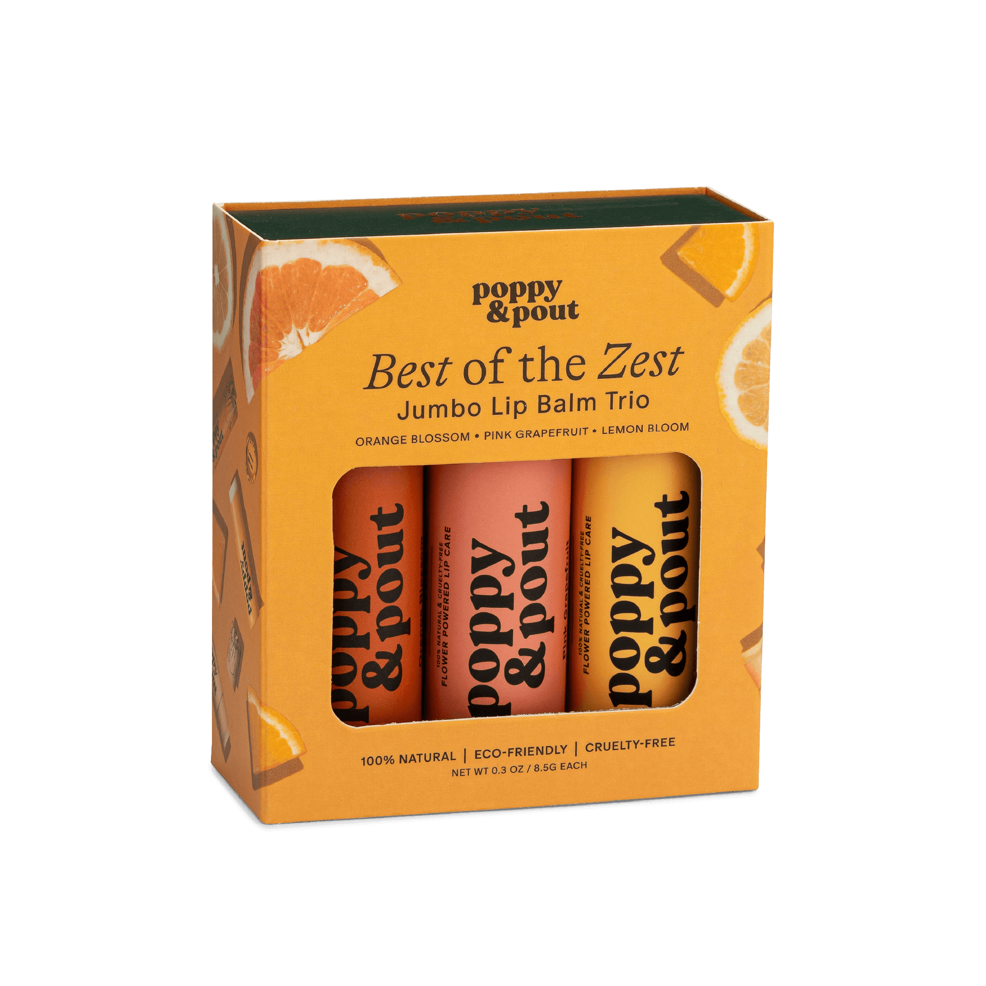 Best of the Zest Lip Balm Trio Gift Set – Poppy & Pout