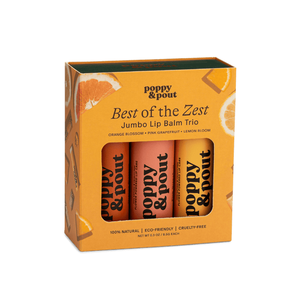 Best of the Zest Lip Balm Trio Gift Set – Poppy & Pout