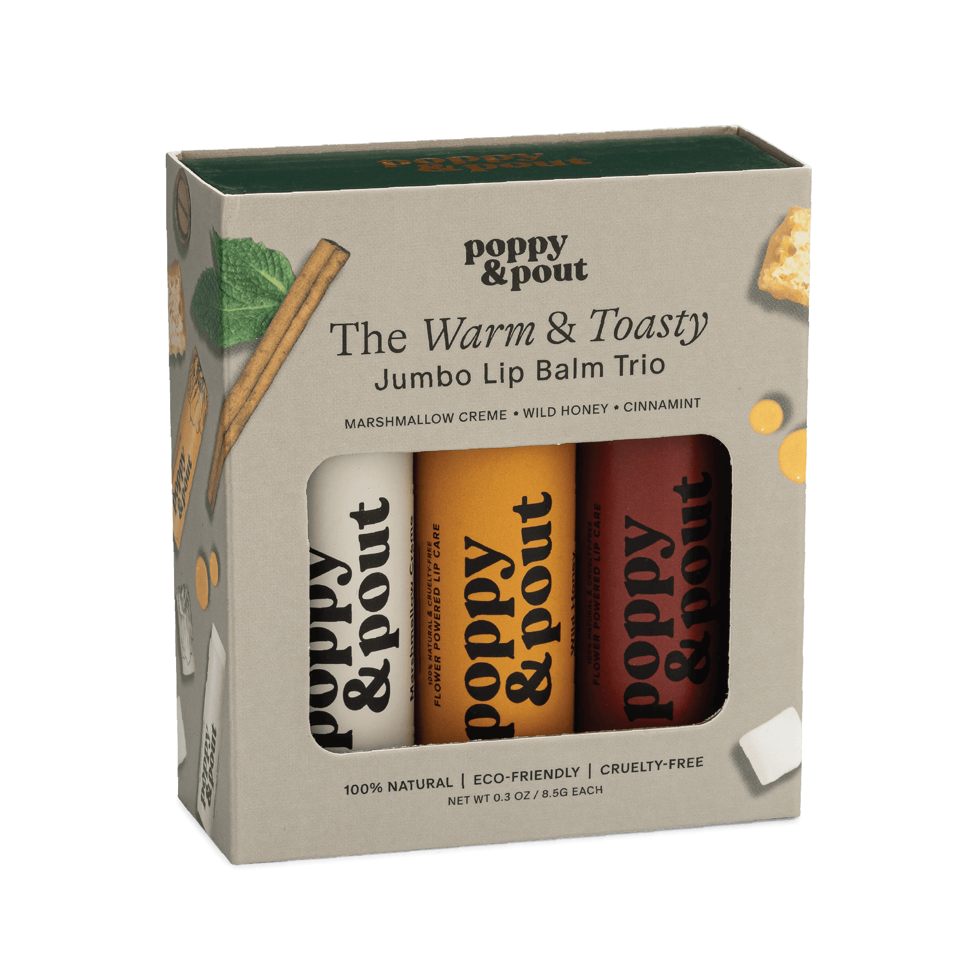 Gift Set, Lip Balm Trio, Warm & Toasty