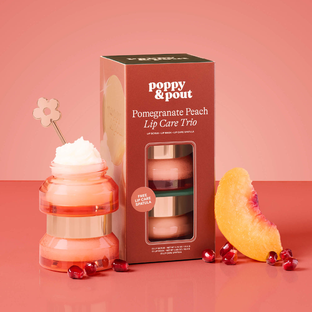 Gift Set, Lip Care Trio, Pomegranate Peach