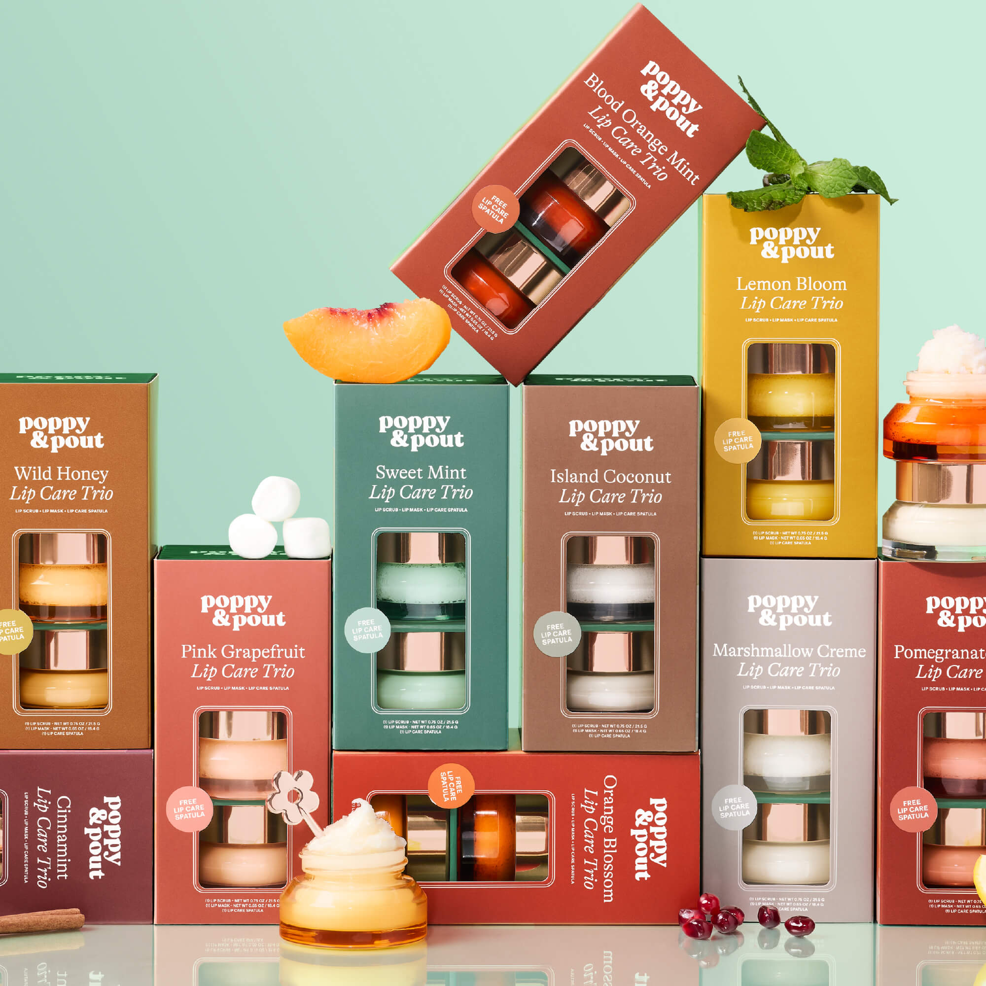 Lippy、ハーティベアセット Wild Honey Lip Care Trio | Poppy & Pout Natural Lip Care