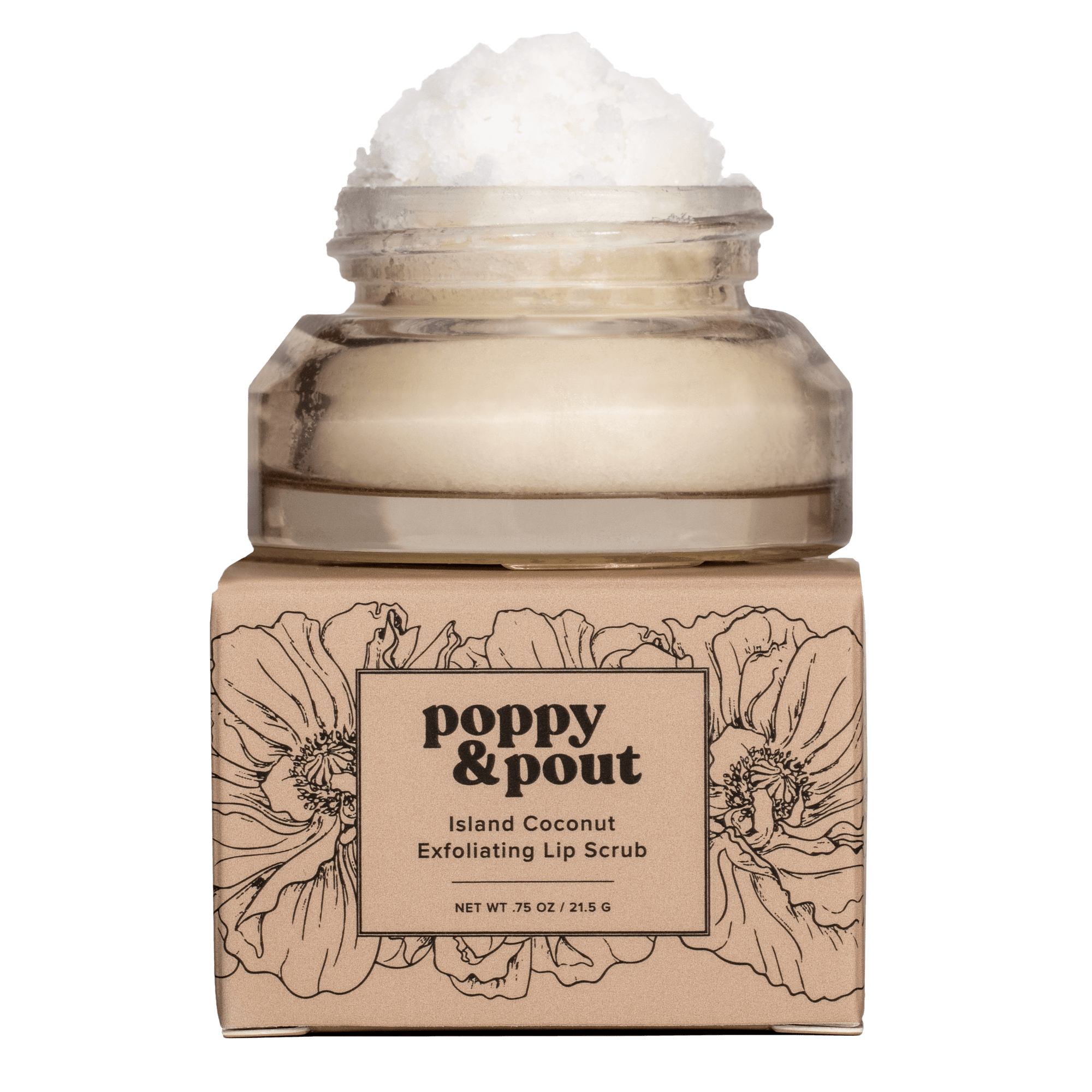 » Lip Scrub, Original, Island Coconut (100% off) - Poppy & Pout