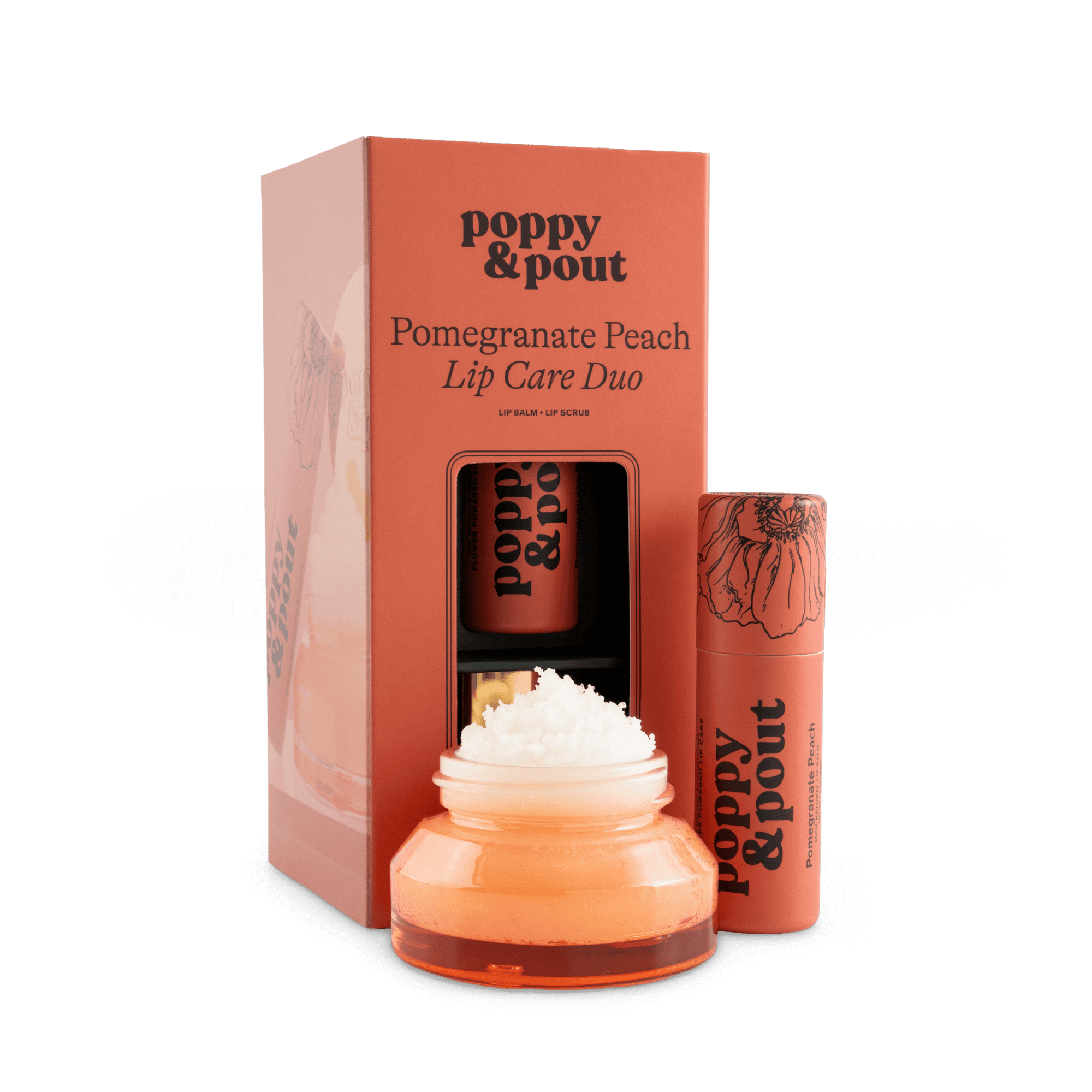 Gift Set, Lip Care Duo, Pomegranate Peach