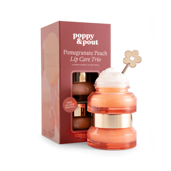 Pomegranate Peach Lip Care Trio | Poppy & Pout Natural Lip Care