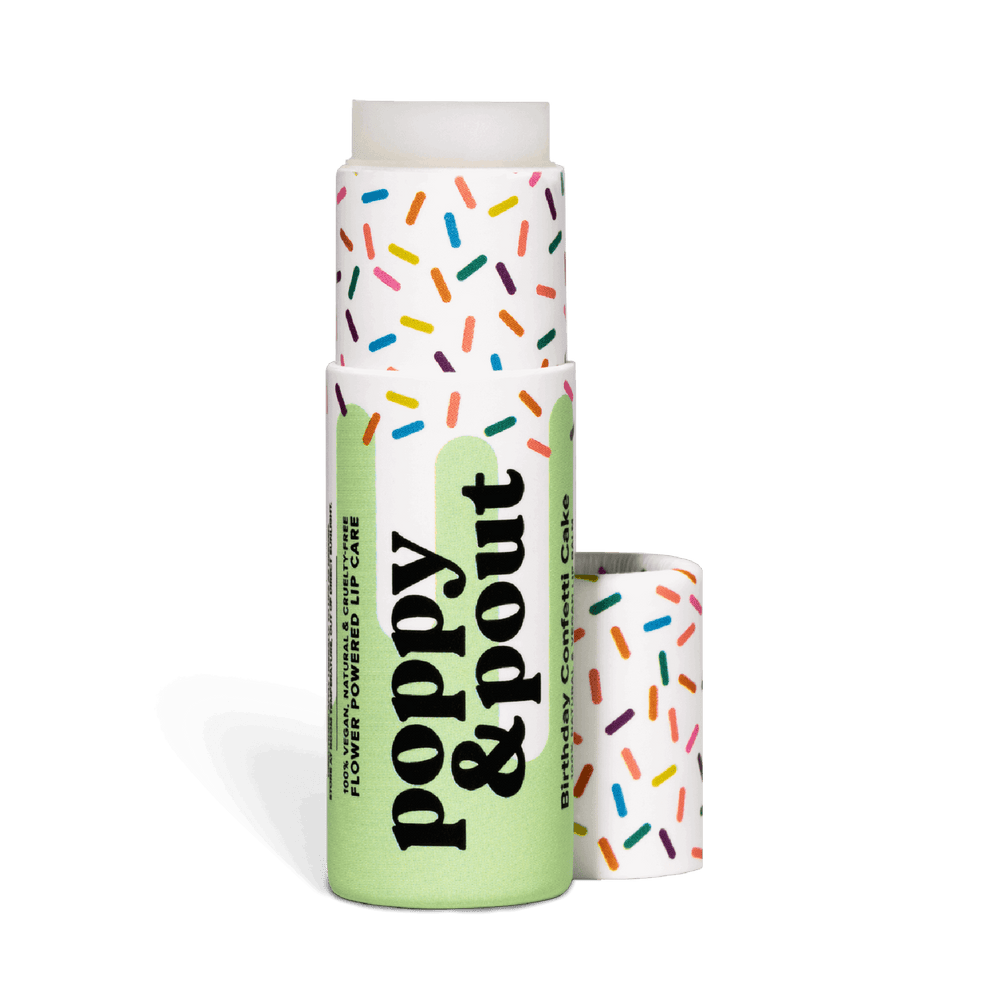 Lip Balm, Birthday Confetti Cake, Green