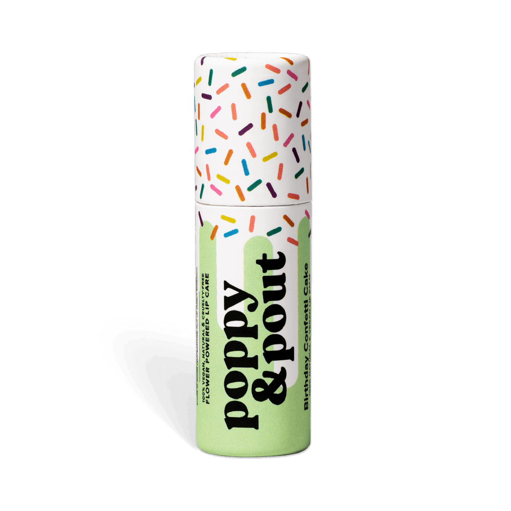 Lip Balm, Birthday Confetti Cake, Green