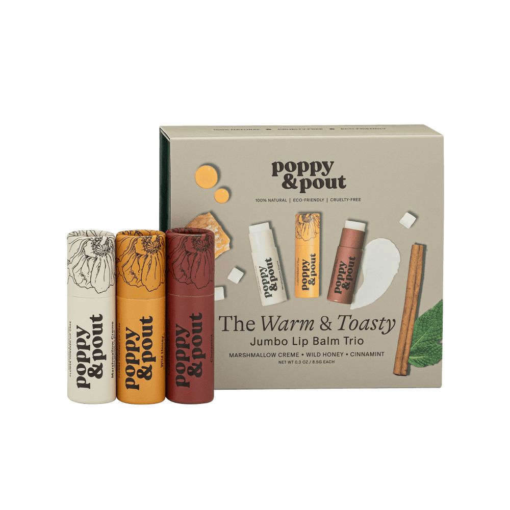 Poppy & Pout Jumbo Lip Balm Trio