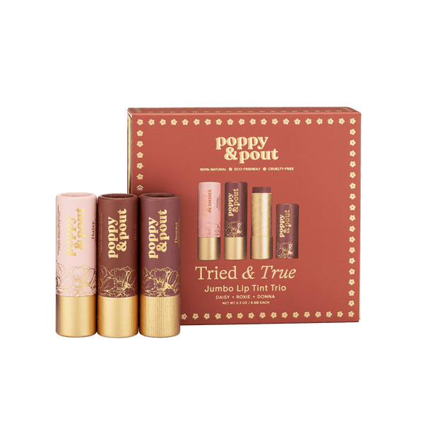 Best Lip Tint Trio Gift Set – Long Lasting | Poppy & Pout