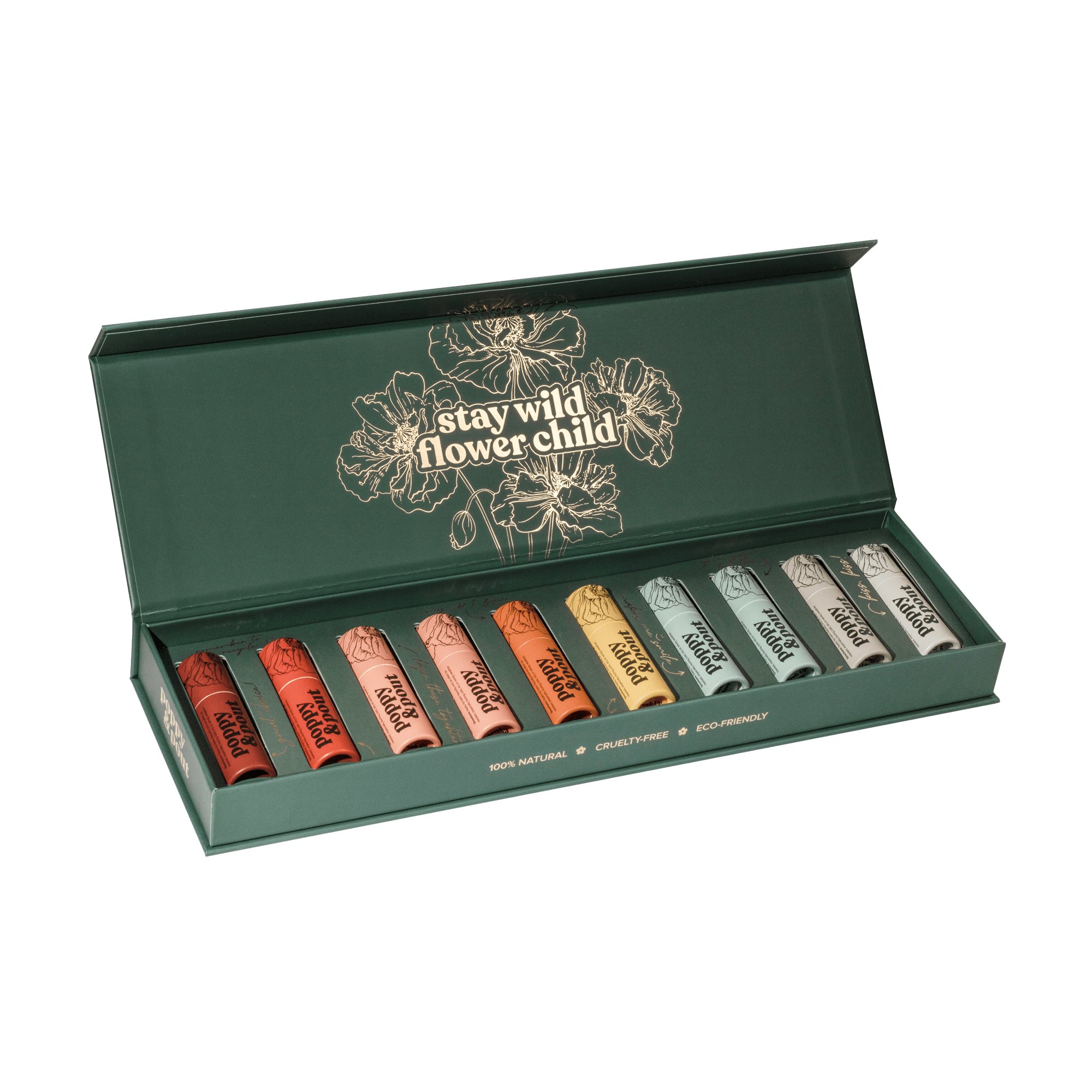 Gift Box, Lip Balm 10-Pack - Poppy & Pout
