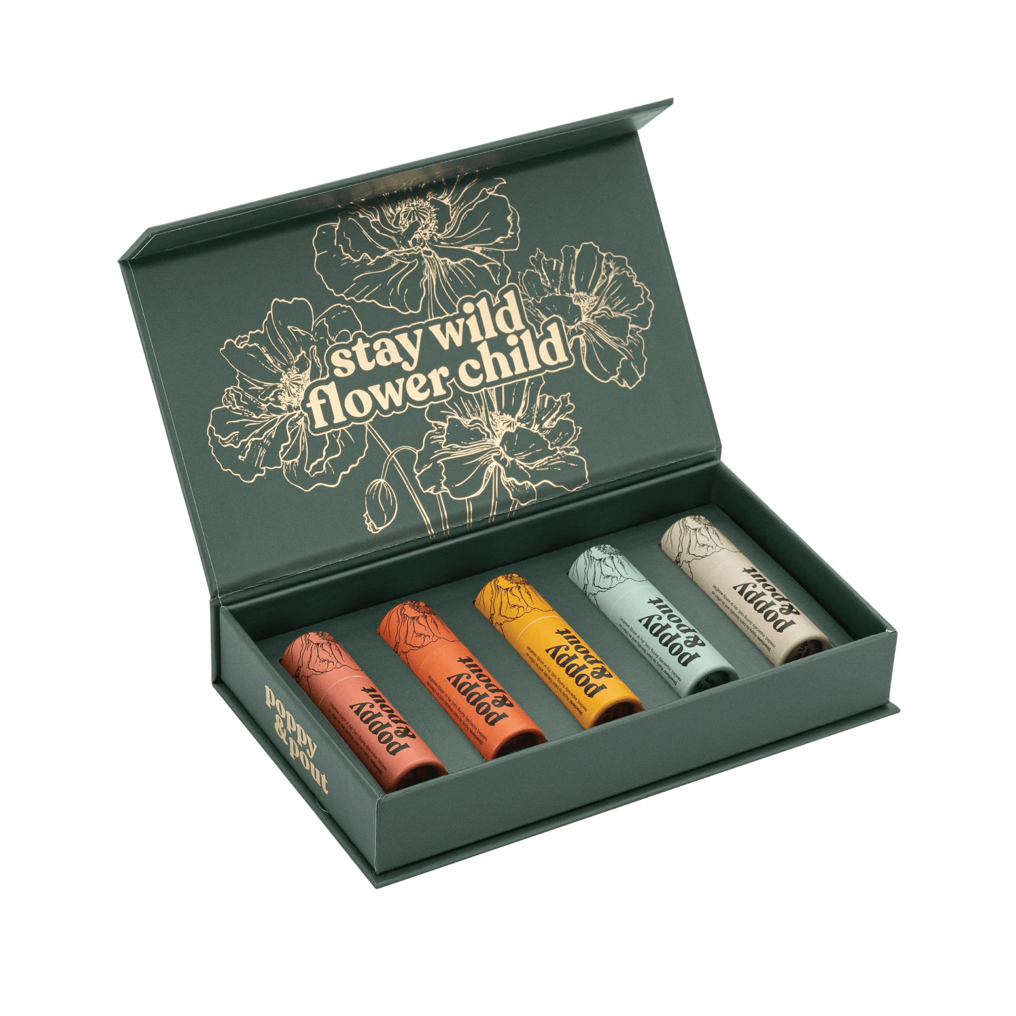 Gift Box, Lip Balm 5-Pack - Poppy & Pout