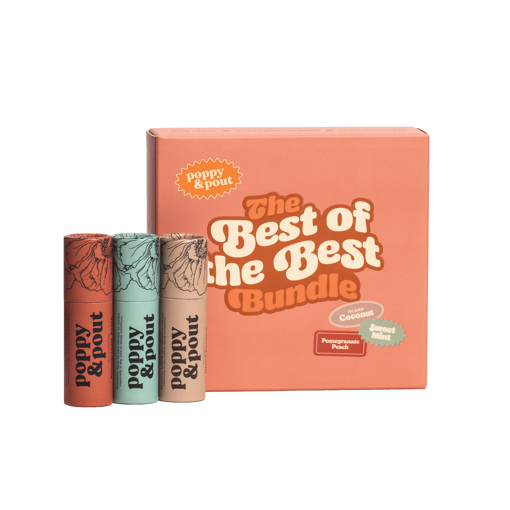 Gift Set, Lip Balm 3-Pack, Best of the Best - Poppy & Pout