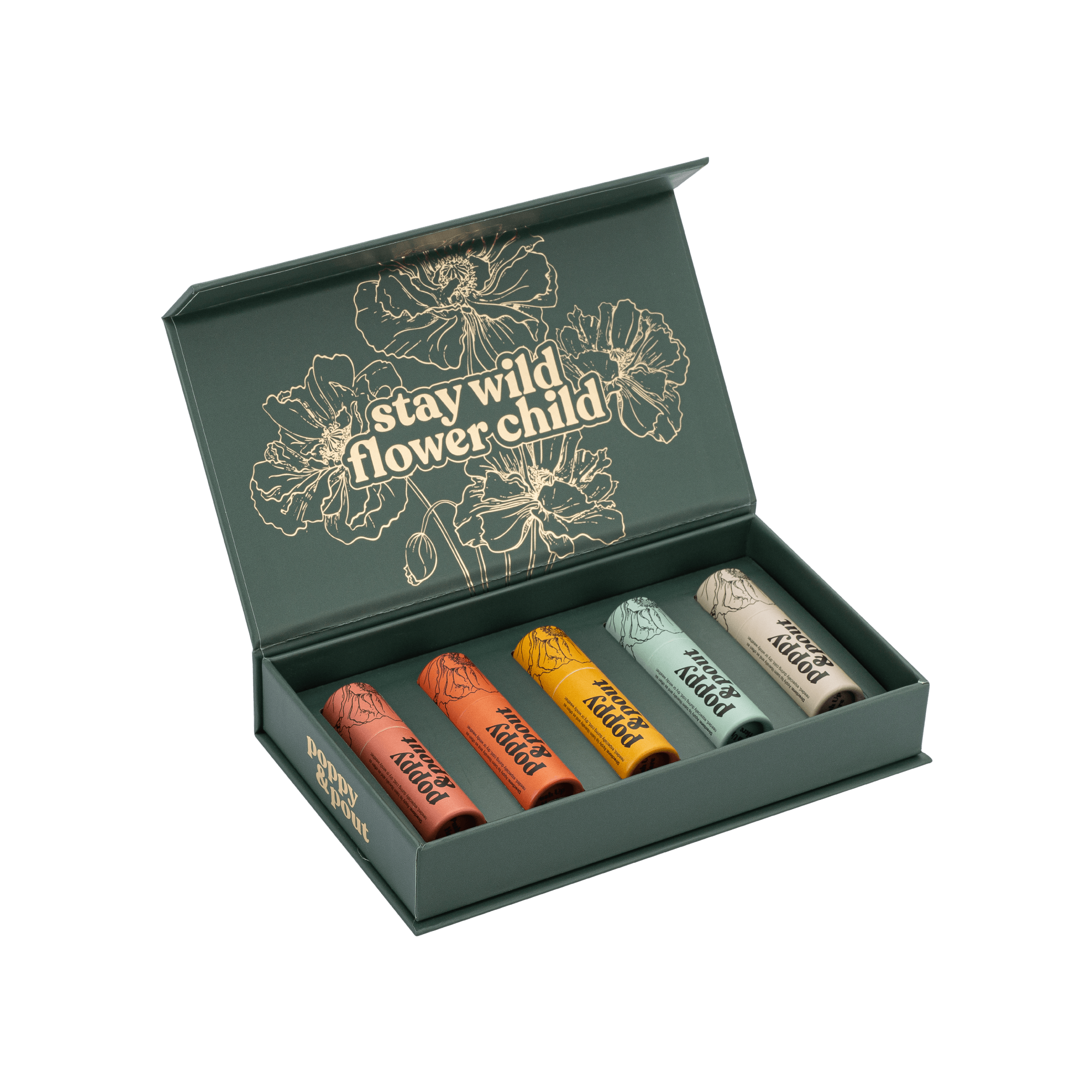 Gift Set, Lip Balm 5-Pack, Best of the Best - Poppy & Pout