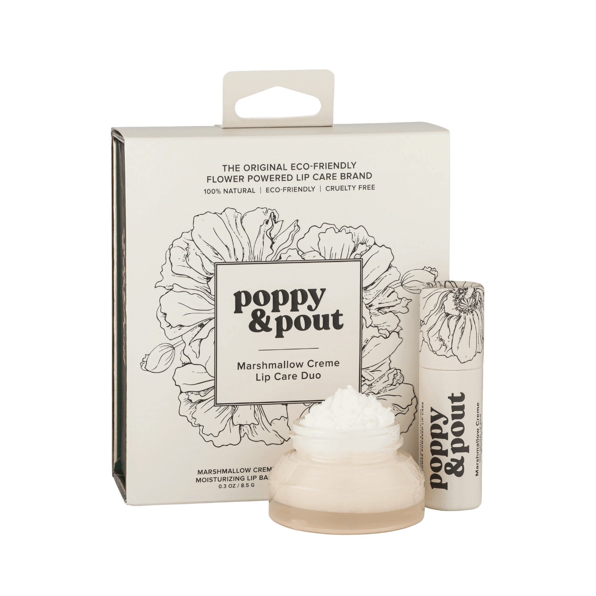 Gift Set, Lip Care Duo, Marshmallow Creme - Poppy & Pout