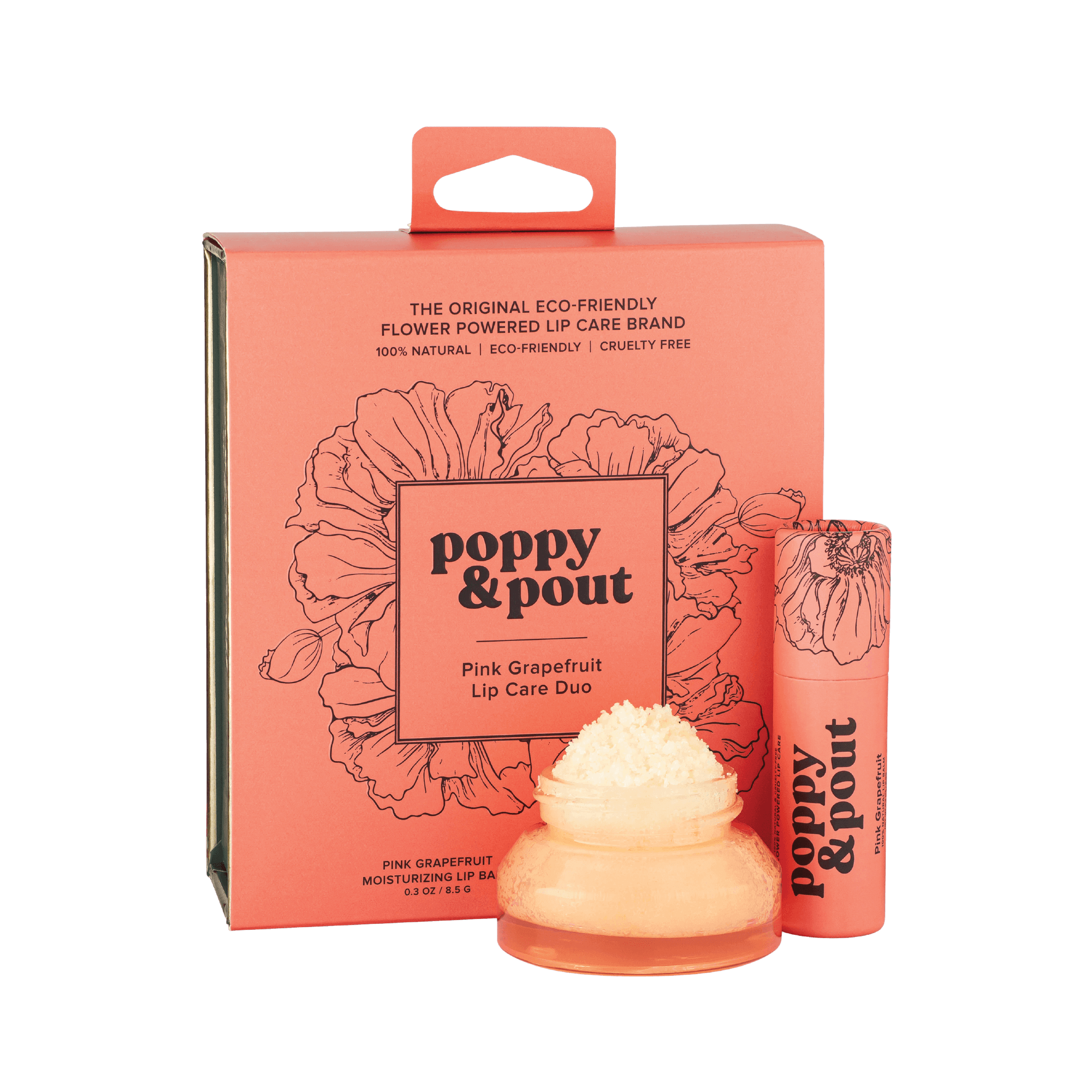 Gift Set, Lip Care Duo, Pink Grapefruit - Poppy & Pout