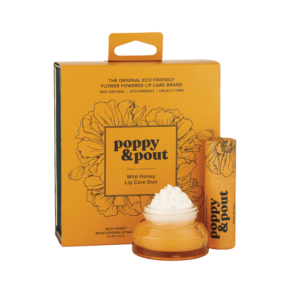 Gift Set, Lip Care Duo, Wild Honey - Poppy & Pout