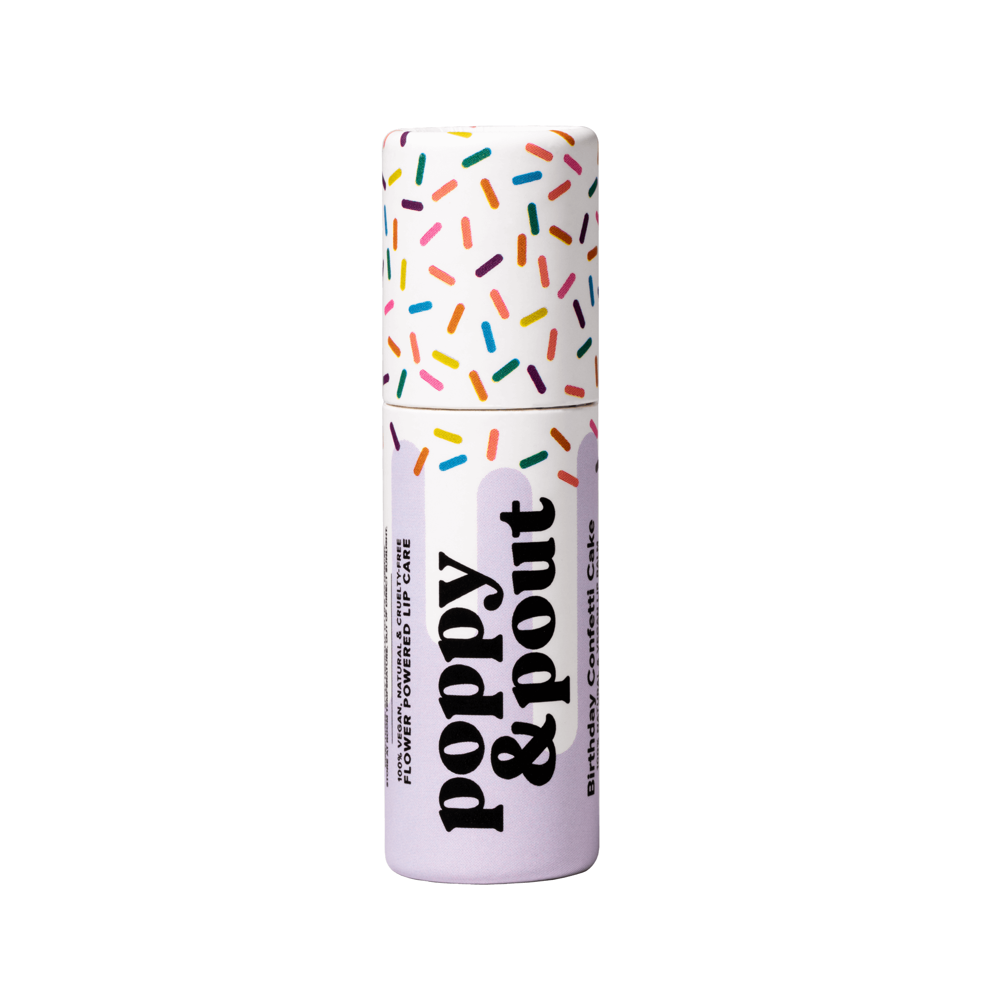 Birthday Confetti Cake Lip Balm Purple - Poppy & Pout