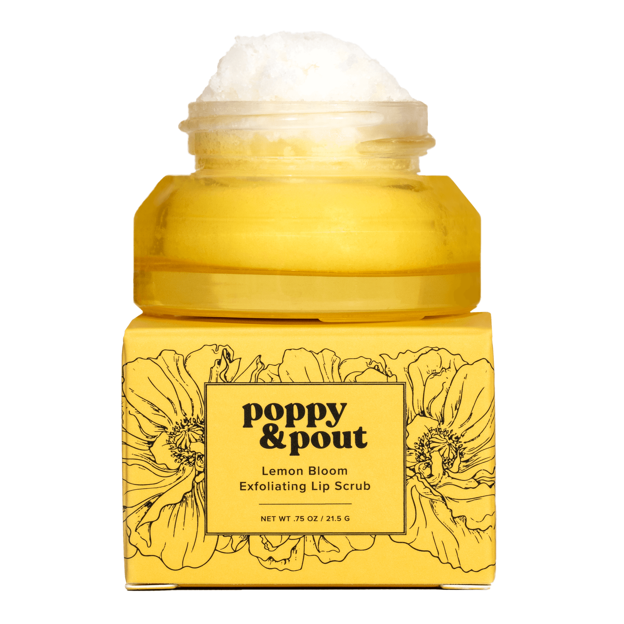 Lip Scrub, Original, Lemon Bloom - Poppy & Pout