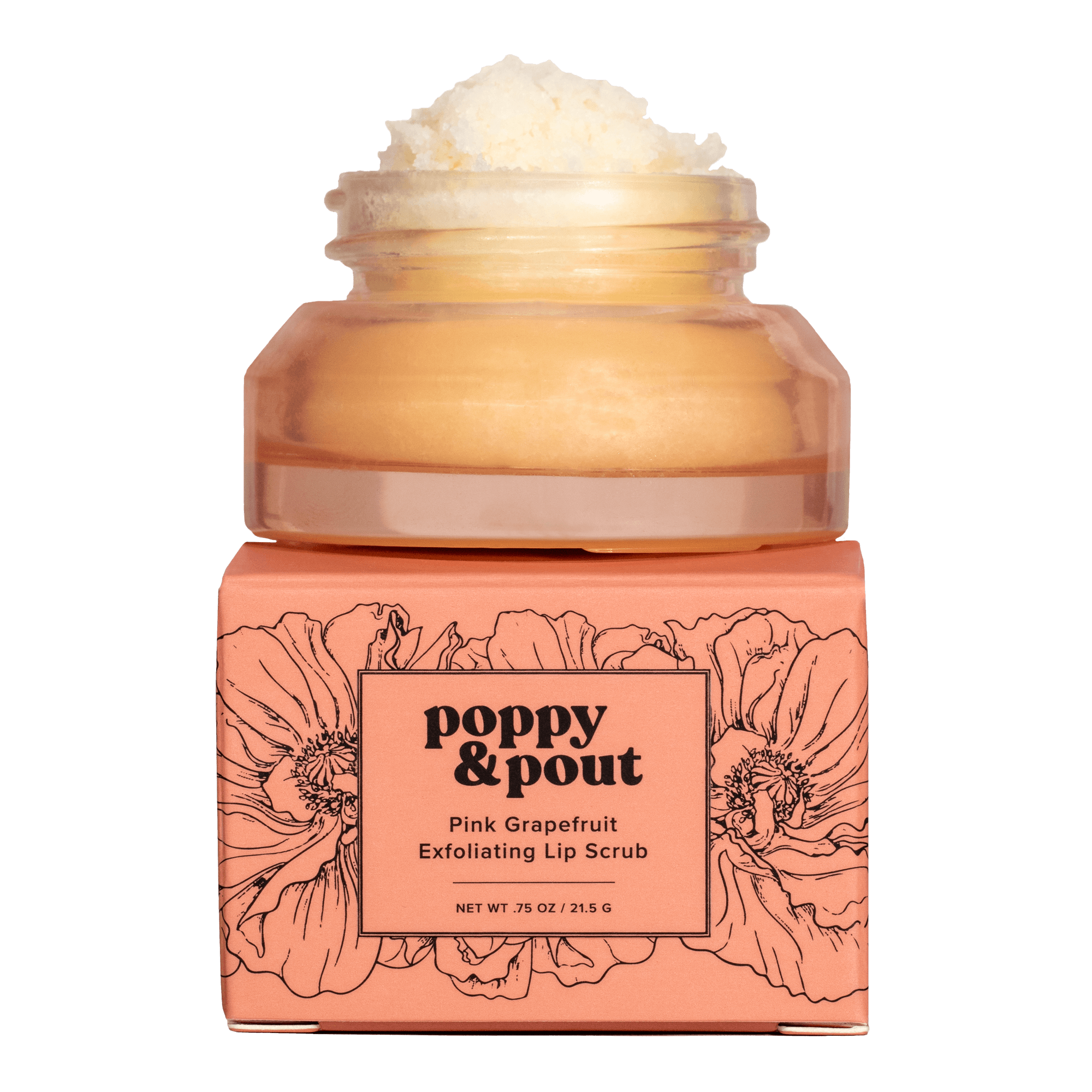 Lip Scrub, Original, Pink Grapefruit - Poppy & Pout