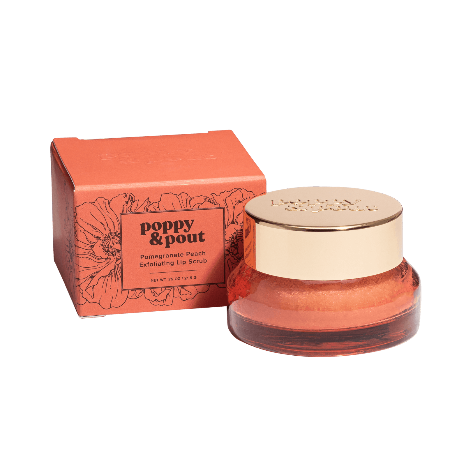 Lip Scrub, Original, Pomegranate Peach - Poppy & Pout